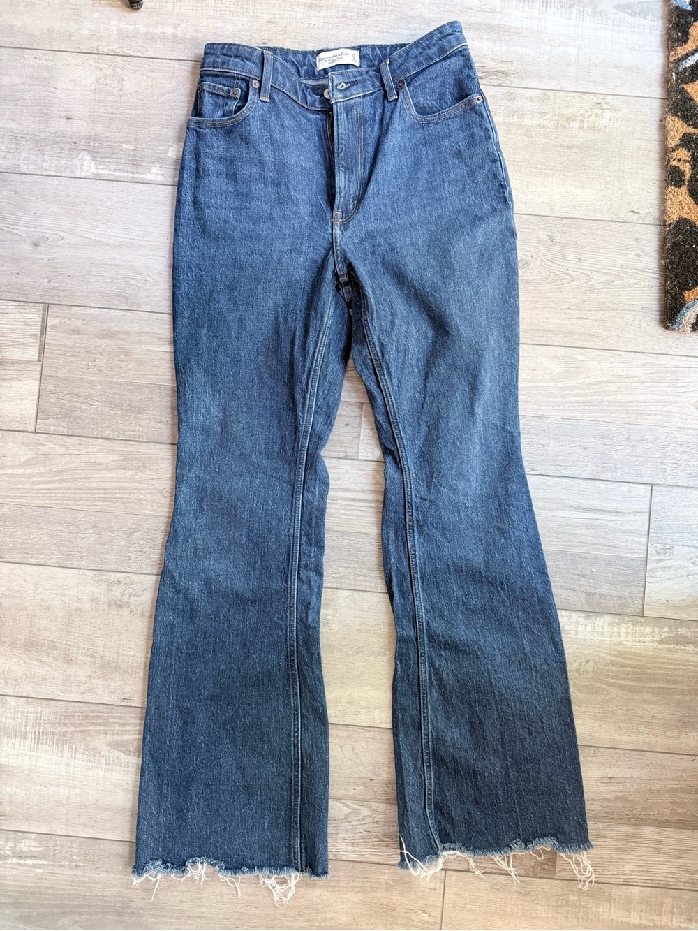 Abercrombie & Fitch vintage Flare high rise Jeans with Raw Hem